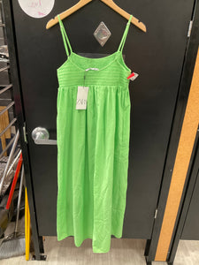 Zara Maxi Dress Size Extra Small 7898 green nwt